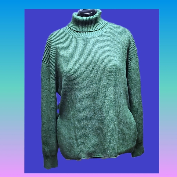 Plus Size Avacado Turtleneck with Split Sides  Plus Size - Picture 3 of 13